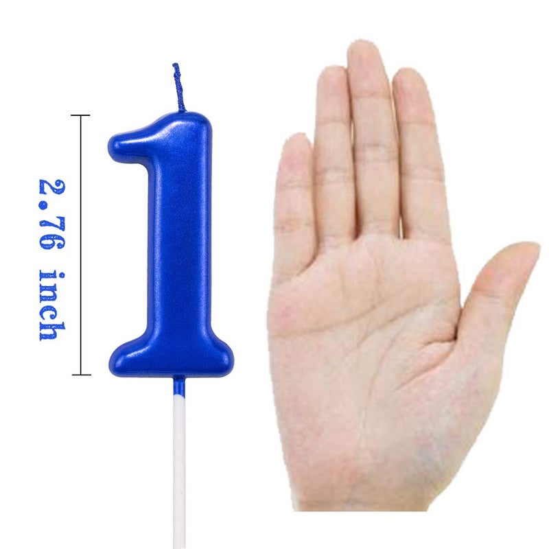 XNOVA Blue Birthday Candles 1 Candle 1st One Year Cake Bady Roman Numberal Cool Number Candle No 10 11 12 13 14 15 16 17 18 19 - Image 2